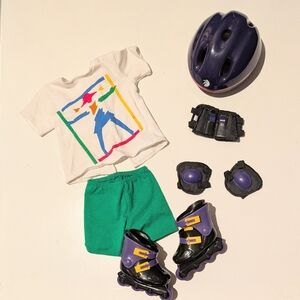 American Girl Pleasant Company VINTAGE In Line Gear Roller Blade Set